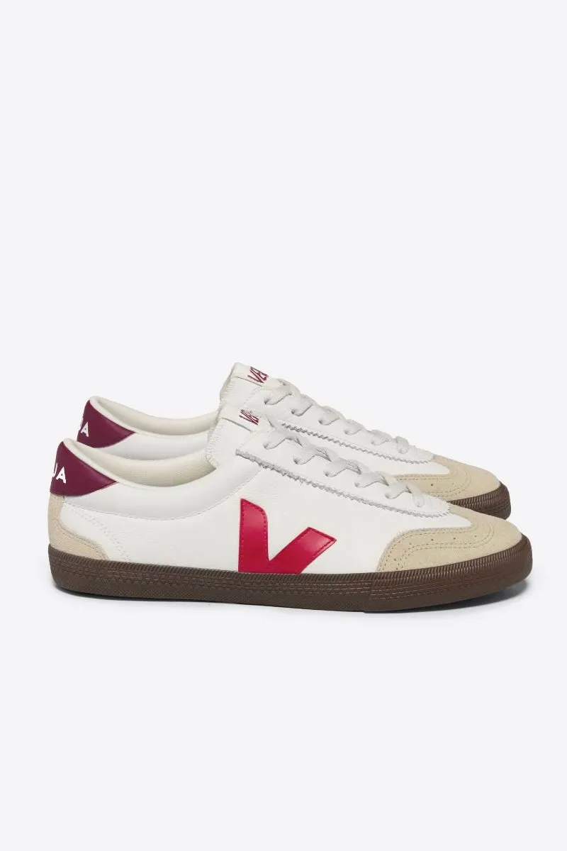 Veja Volley Leather Sneaker - White Pekin Bark sold by Amour Vert