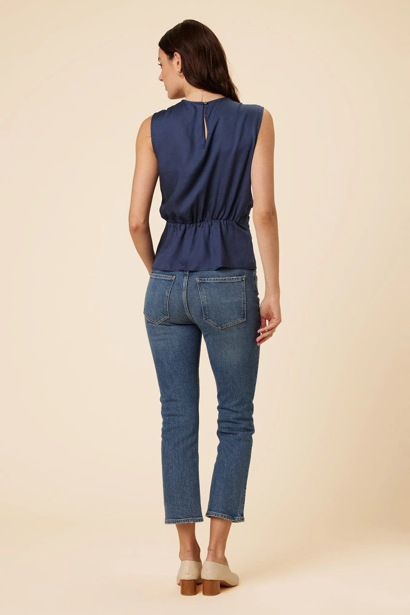 Clemence Tencel Blouse - Indigo - ReAmour sold by Amour Vert product image thumbnail 3
