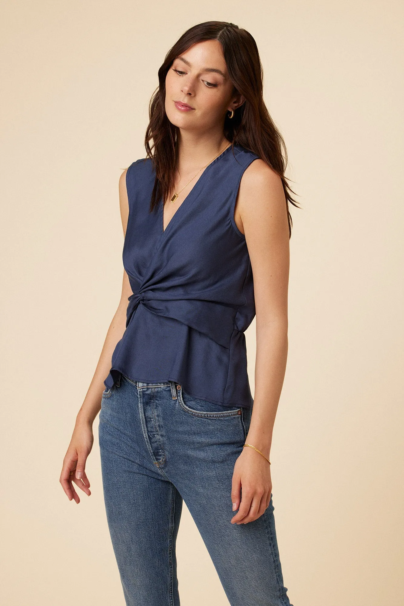 Clemence Tencel Blouse - Indigo - ReAmour sold by Amour Vert product image thumbnail 2