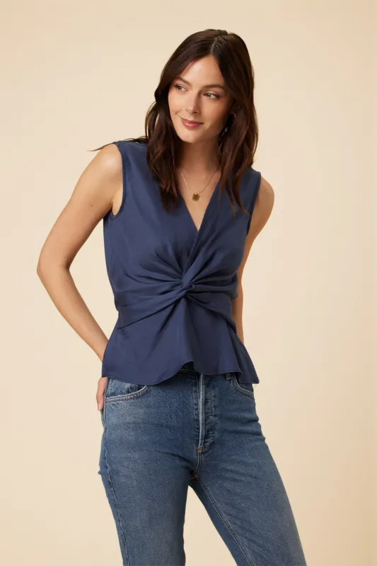 Clemence Tencel Blouse - Indigo - ReAmour sold by Amour Vert
