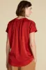 Renata Stretch Silk Blouse - Rust sold by Amour Vert