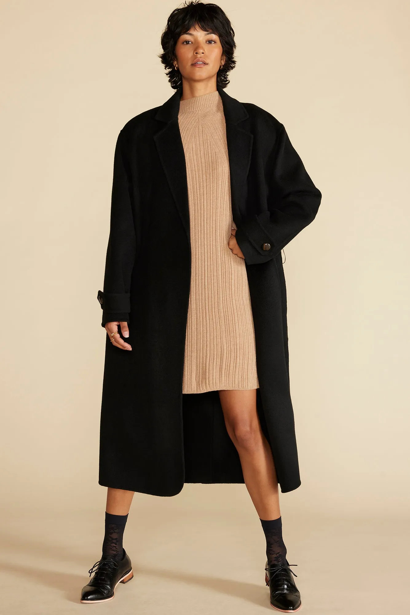 Sidony Mini Sweater Dress - Camel sold by Amour Vert product image thumbnail 5