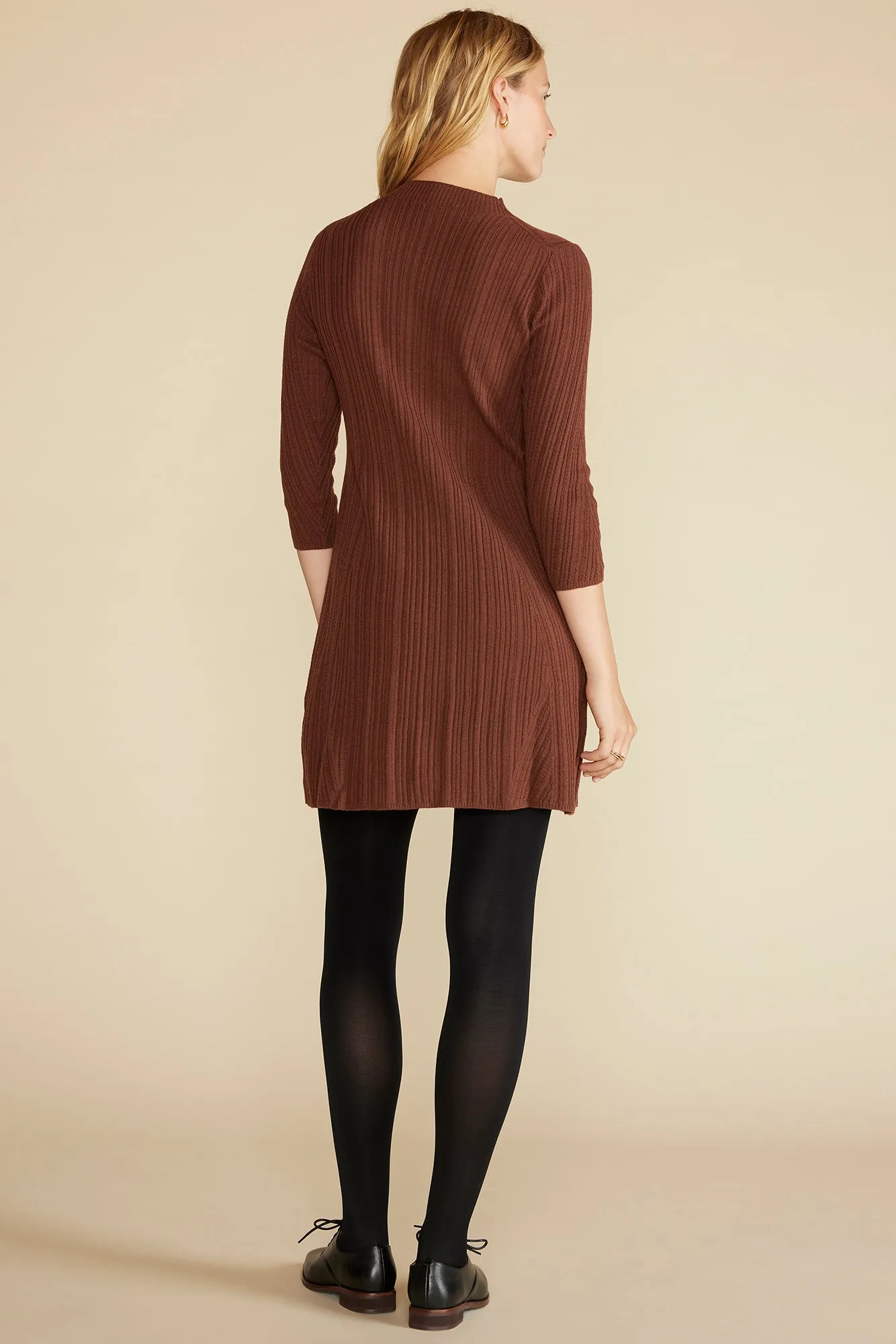 Sidony Mini Sweater Dress - Espresso Brown sold by Amour Vert product image thumbnail 3