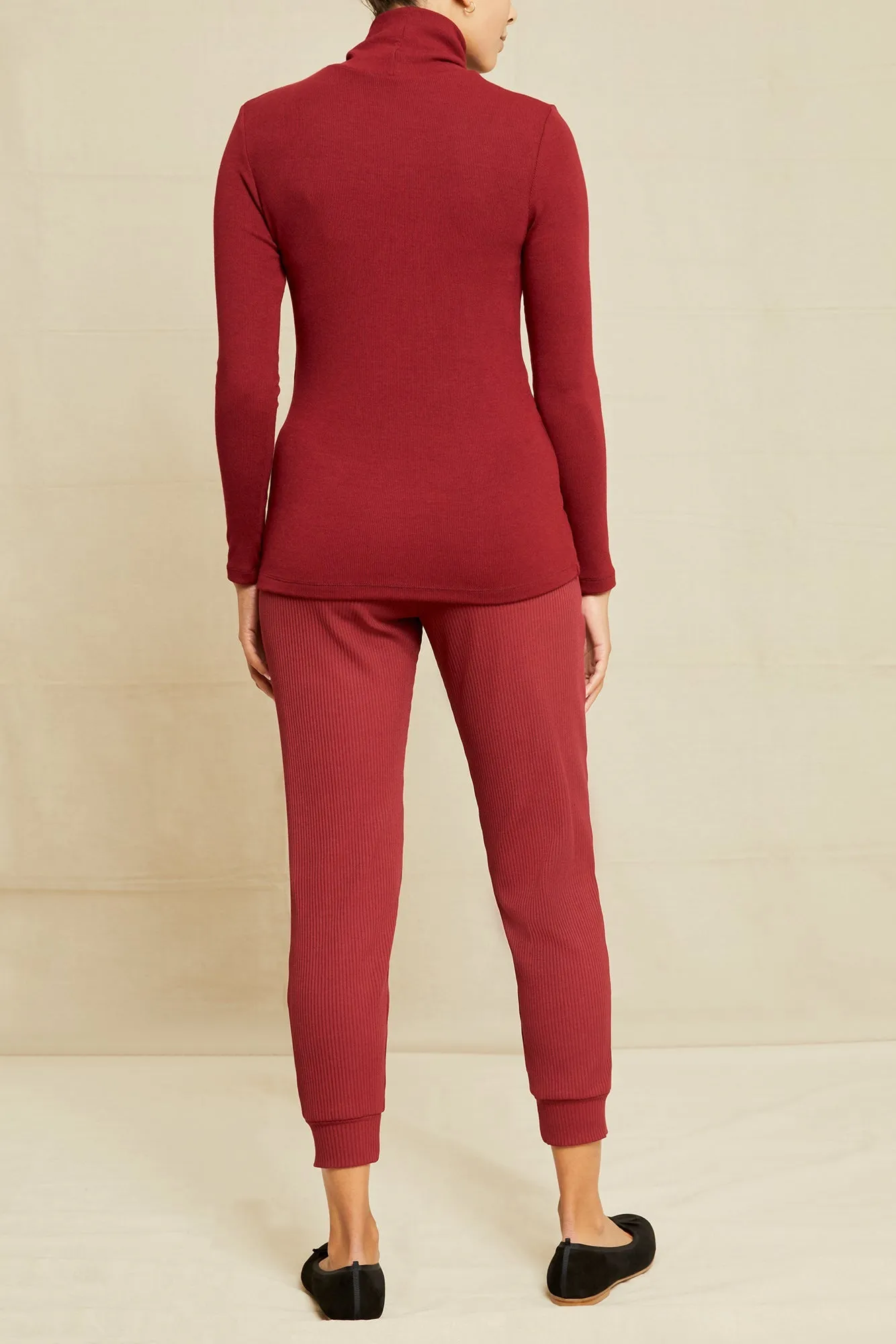 Flannery Dream Rib Turtleneck - Mulberry - ReAmour sold by Amour Vert product image thumbnail 4