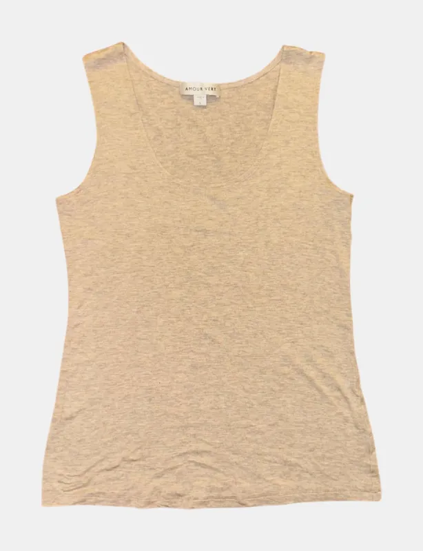 Iris Modal Tank - Oatmeal - ReAmour sold by Amour Vert