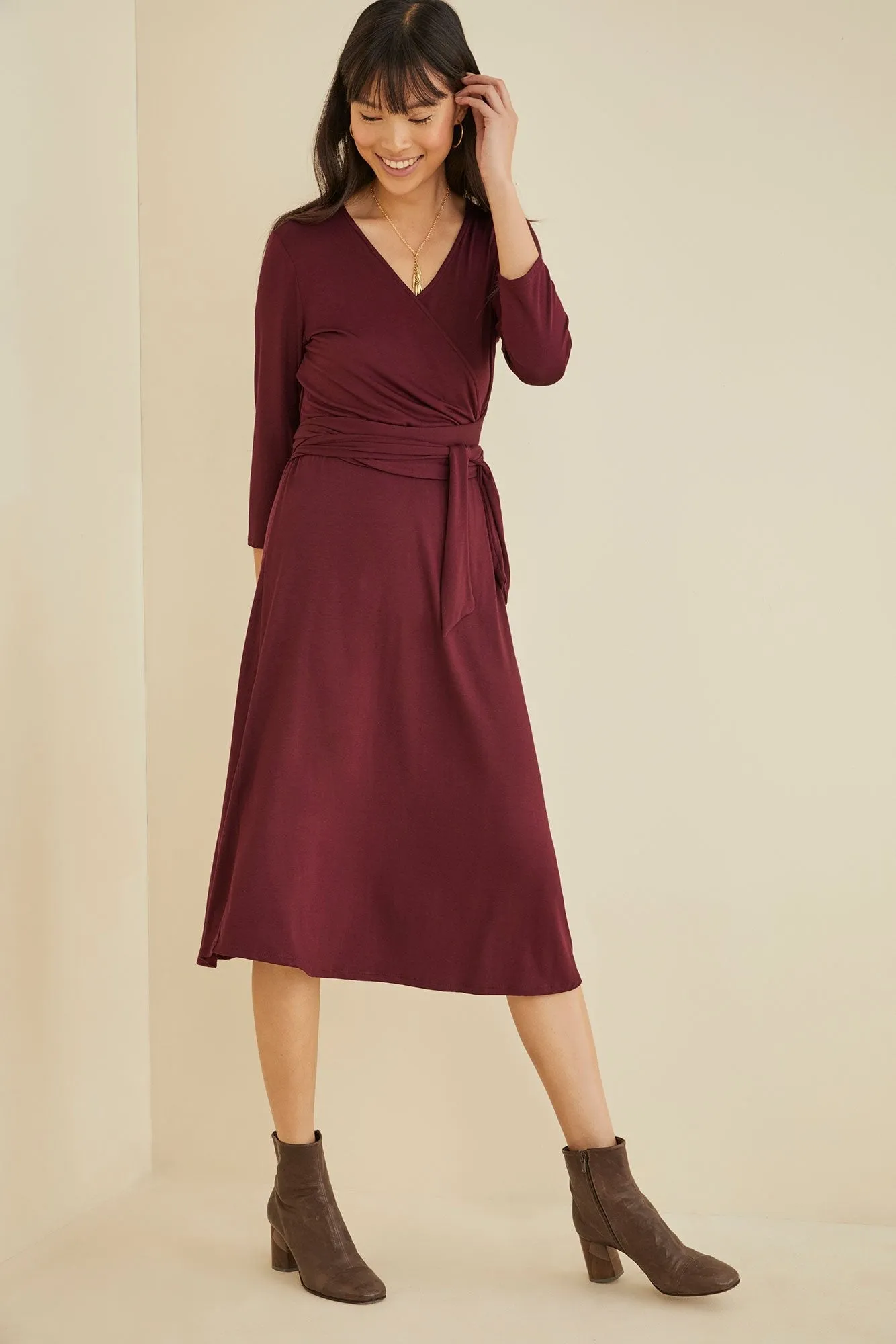 Lucia Dress - Plum - ReAmour sold by Amour Vert product image thumbnail 2