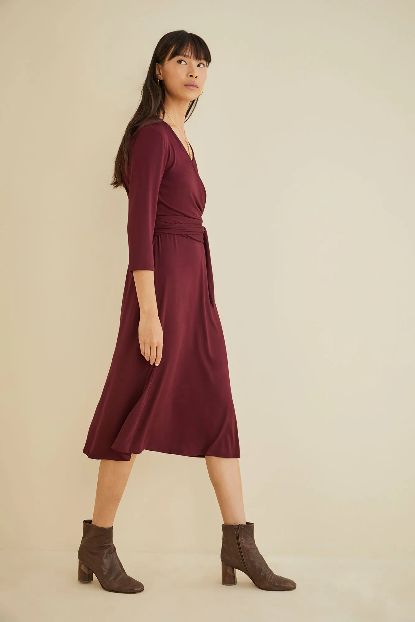Lucia Dress - Plum - ReAmour sold by Amour Vert product image thumbnail 3