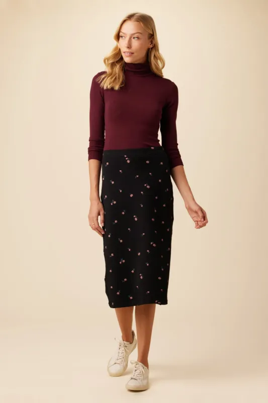 Sabine Luxe Fleece Skirt - Fleur - ReAmour sold by Amour Vert