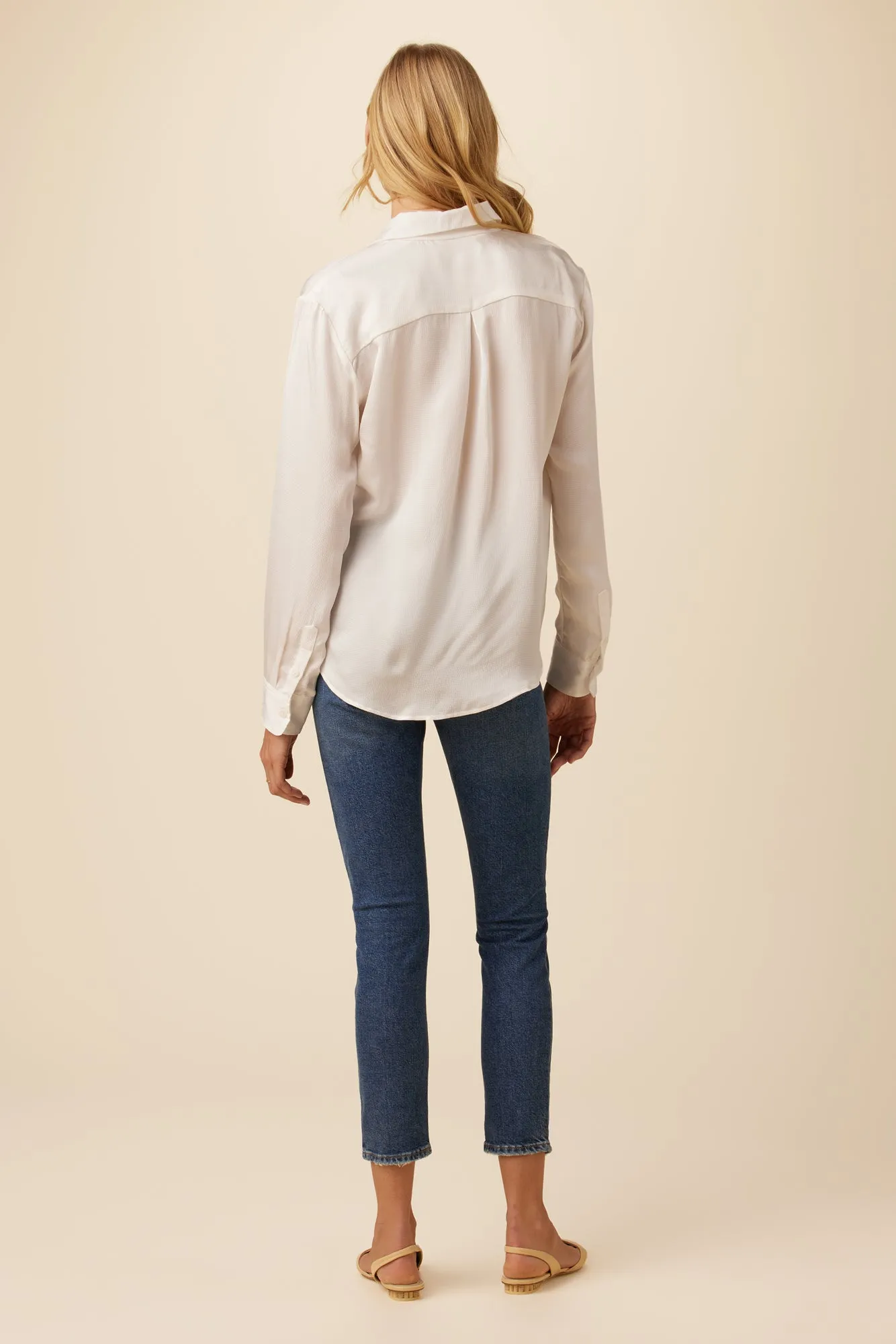 Bixby Eco Textured Viscose Blouse - White sold by Amour Vert product image thumbnail 3