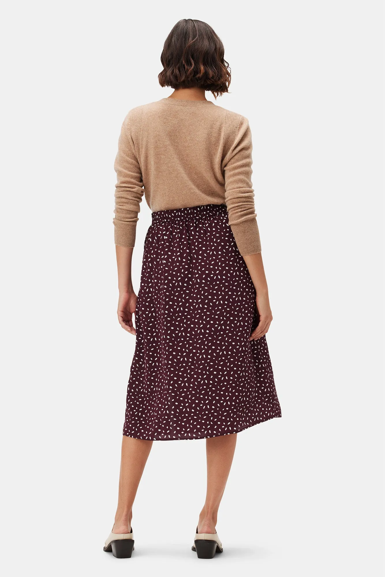 Ollie Washable Silk Skirt - Doucet Dot Vineyard sold by Amour Vert product image thumbnail 3