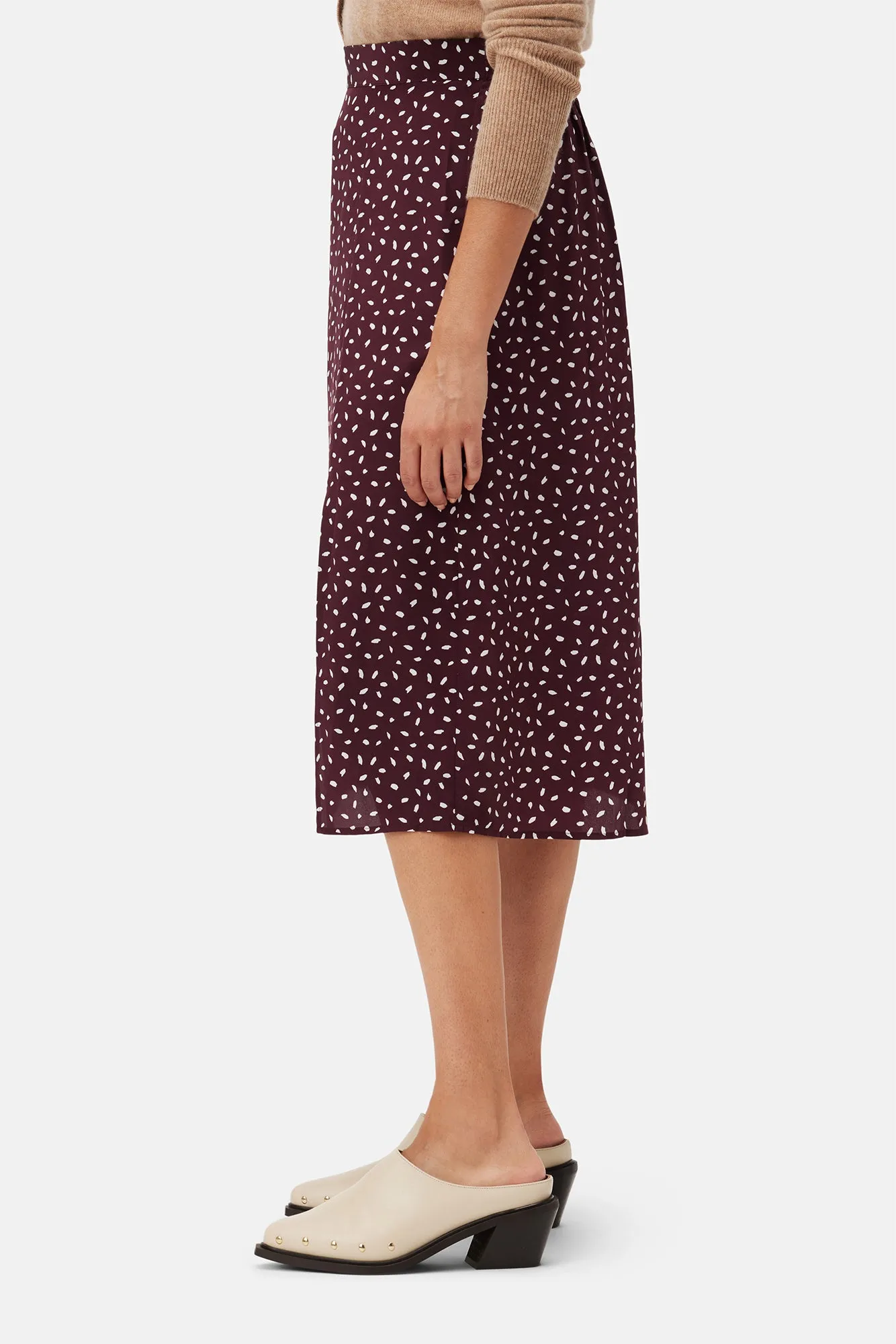 Ollie Washable Silk Skirt - Doucet Dot Vineyard sold by Amour Vert product image thumbnail 2