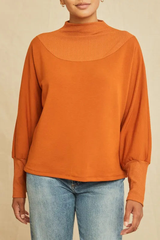 Nadav Luxe Fleece Sweatshirt - Umber sold by Amour Vert