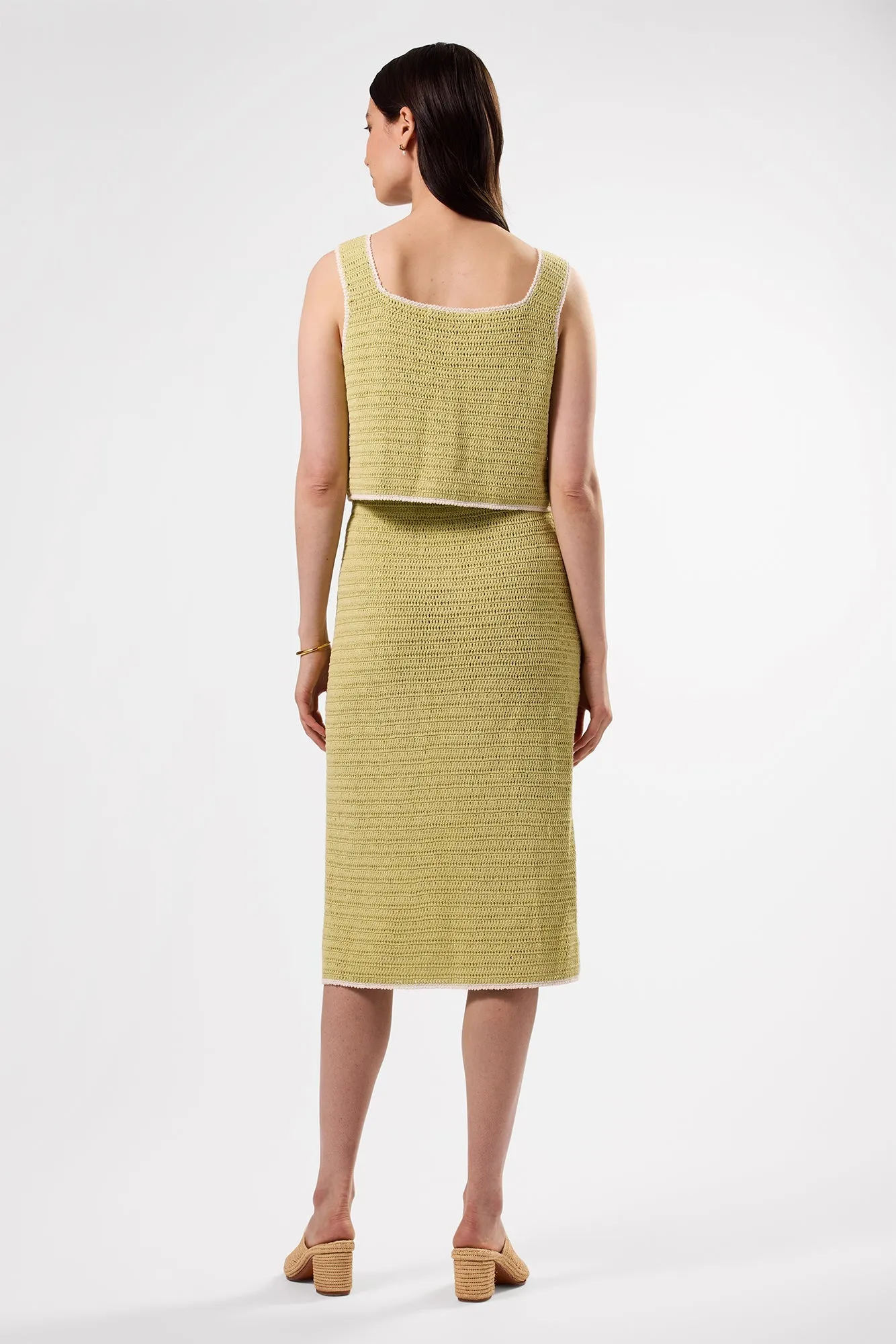 Antibes Crochet Tank - Melon Ivory - ReAmour sold by Amour Vert product image thumbnail 5