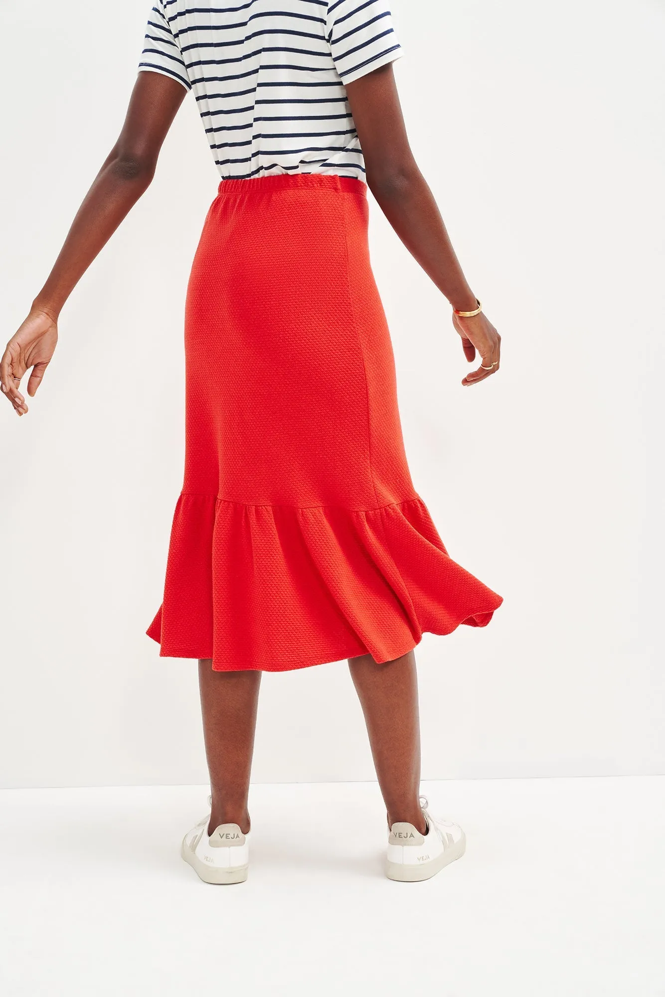 Melia Scallop Knit Skirt - Carmine - ReAmour sold by Amour Vert product image thumbnail 4