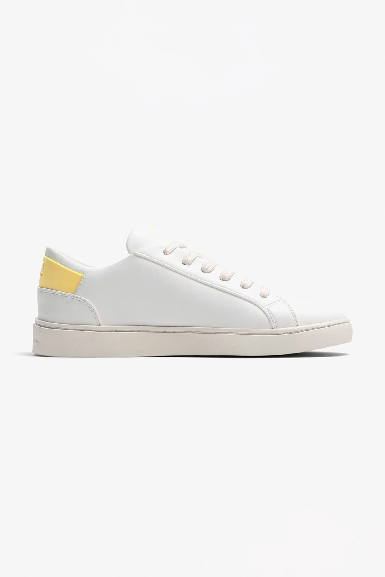 Thousand Fell Lace Up Sneaker - White and Starstruck Yellow sold by Amour Vert