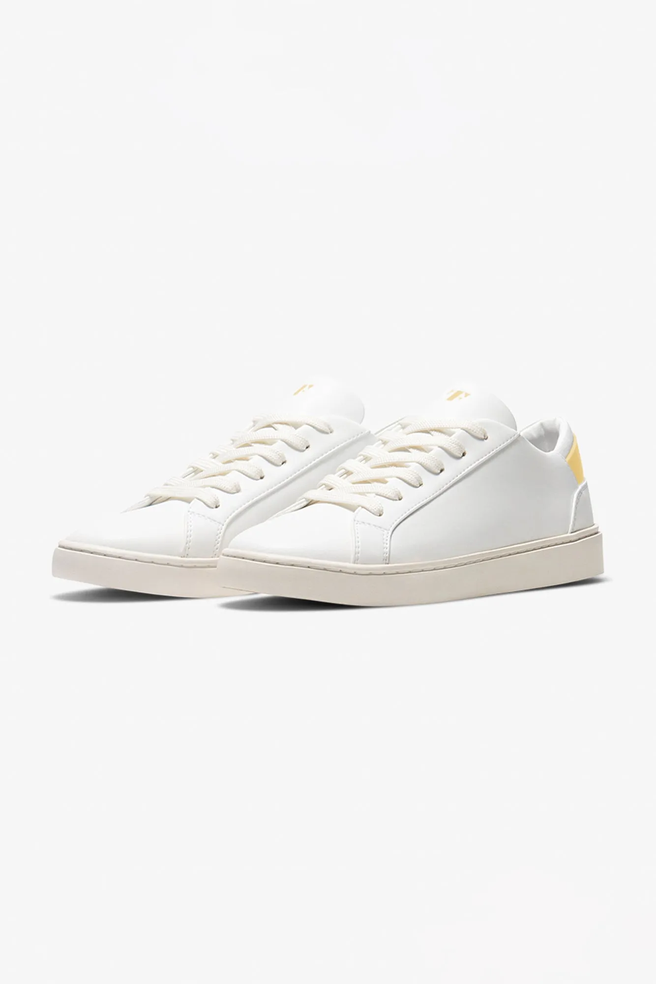 Thousand Fell Lace Up Sneaker - White and Starstruck Yellow sold by Amour Vert product image thumbnail 2