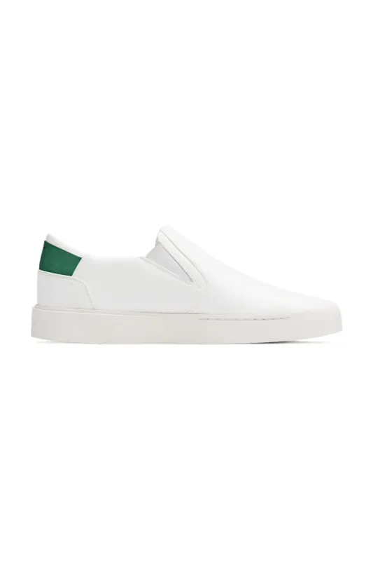 Thousand Fell Slip On Sneaker - White and Jade Green sold by Amour Vert