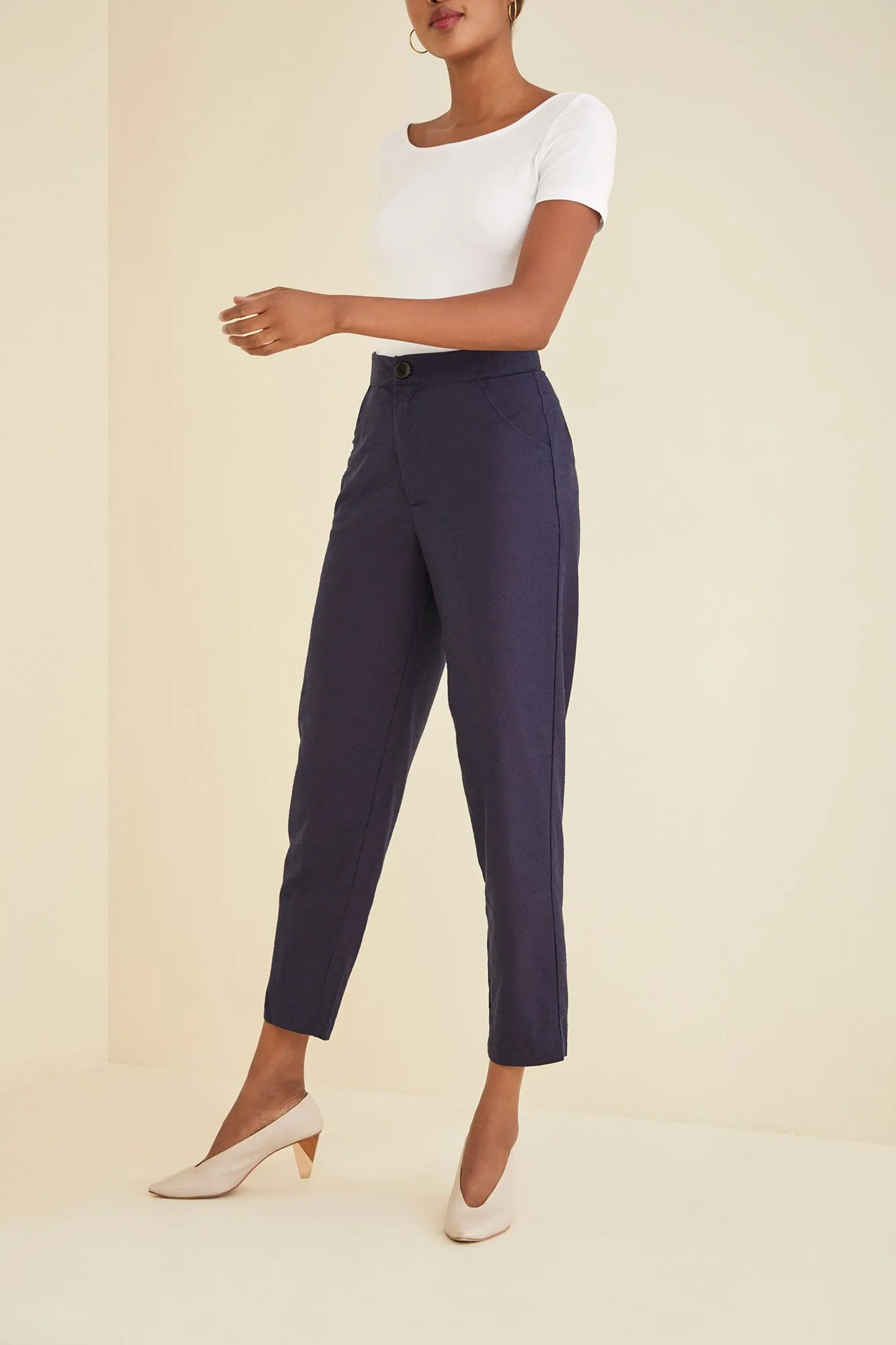 Dava Silk Noil Pants - ReAmour sold by Amour Vert product image thumbnail 3