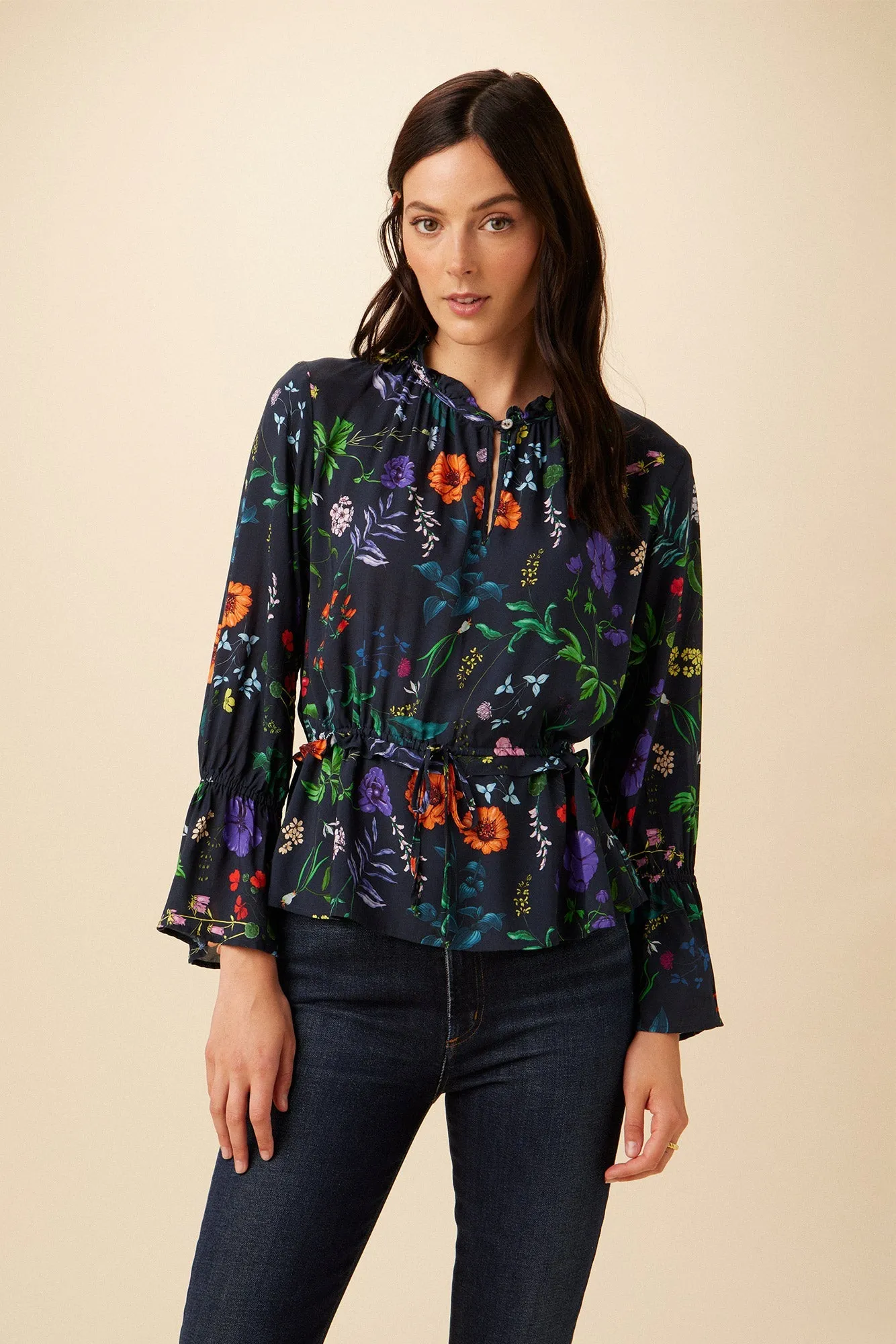 Paige Ecovero Blouse - Stella Floral Navy - ReAmour sold by Amour Vert