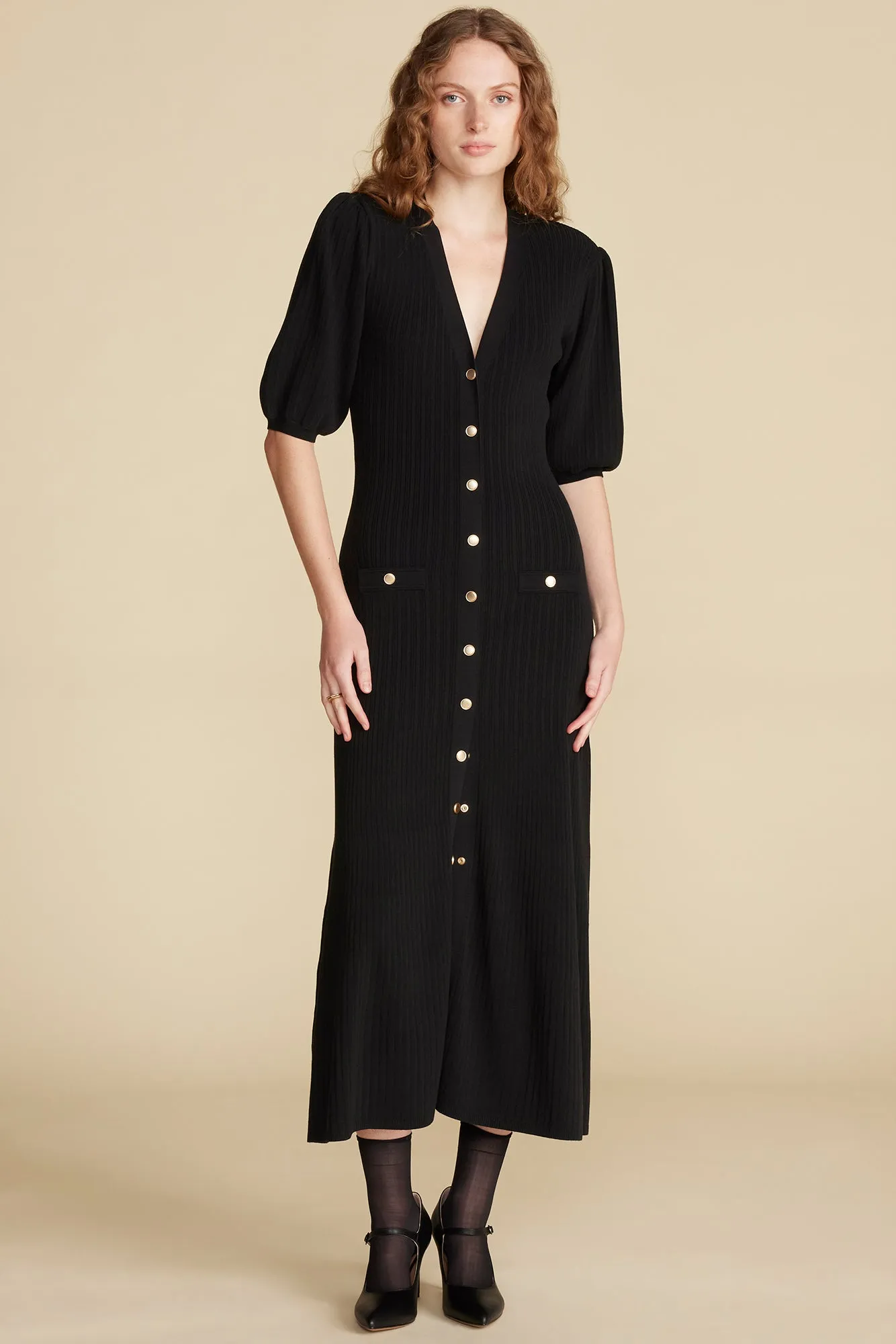 Benoite Knit Shirt Dress - Black sold by Amour Vert product image thumbnail 5