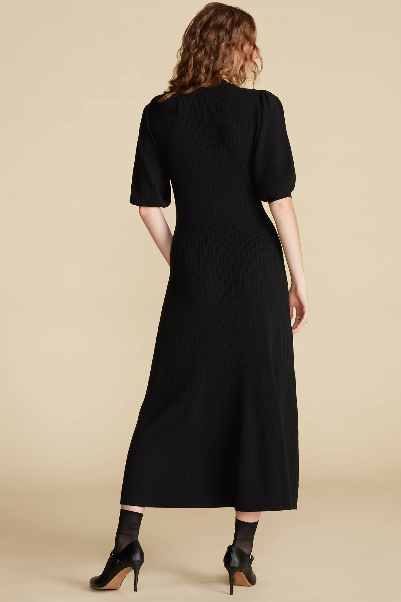 Benoite Knit Shirt Dress - Black sold by Amour Vert product image thumbnail 4