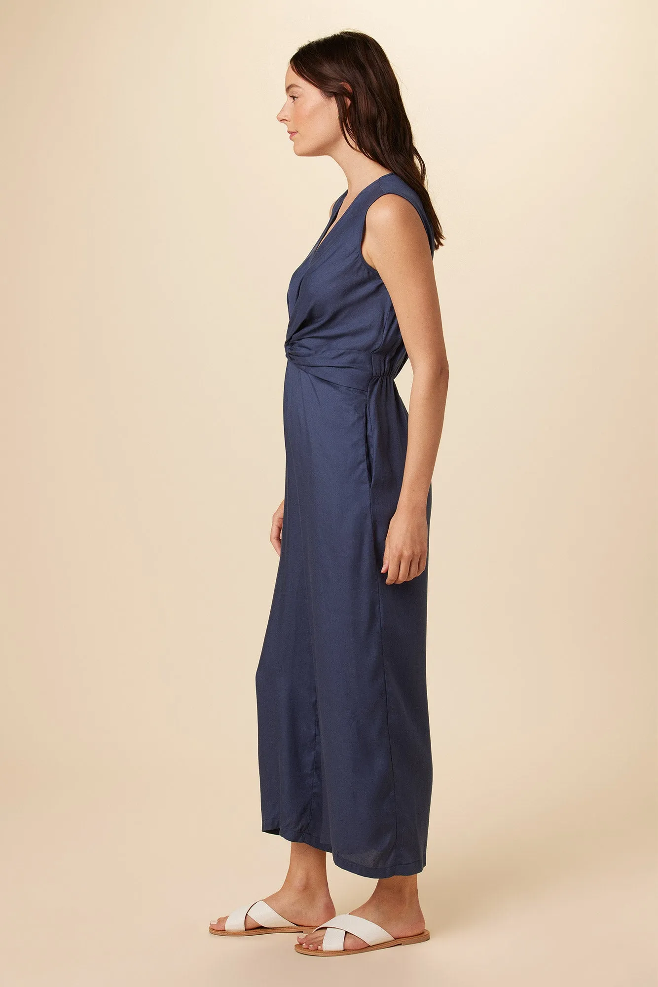 Cayenne Tencel Jumpsuit - Indigo - ReAmour sold by Amour Vert product image thumbnail 2
