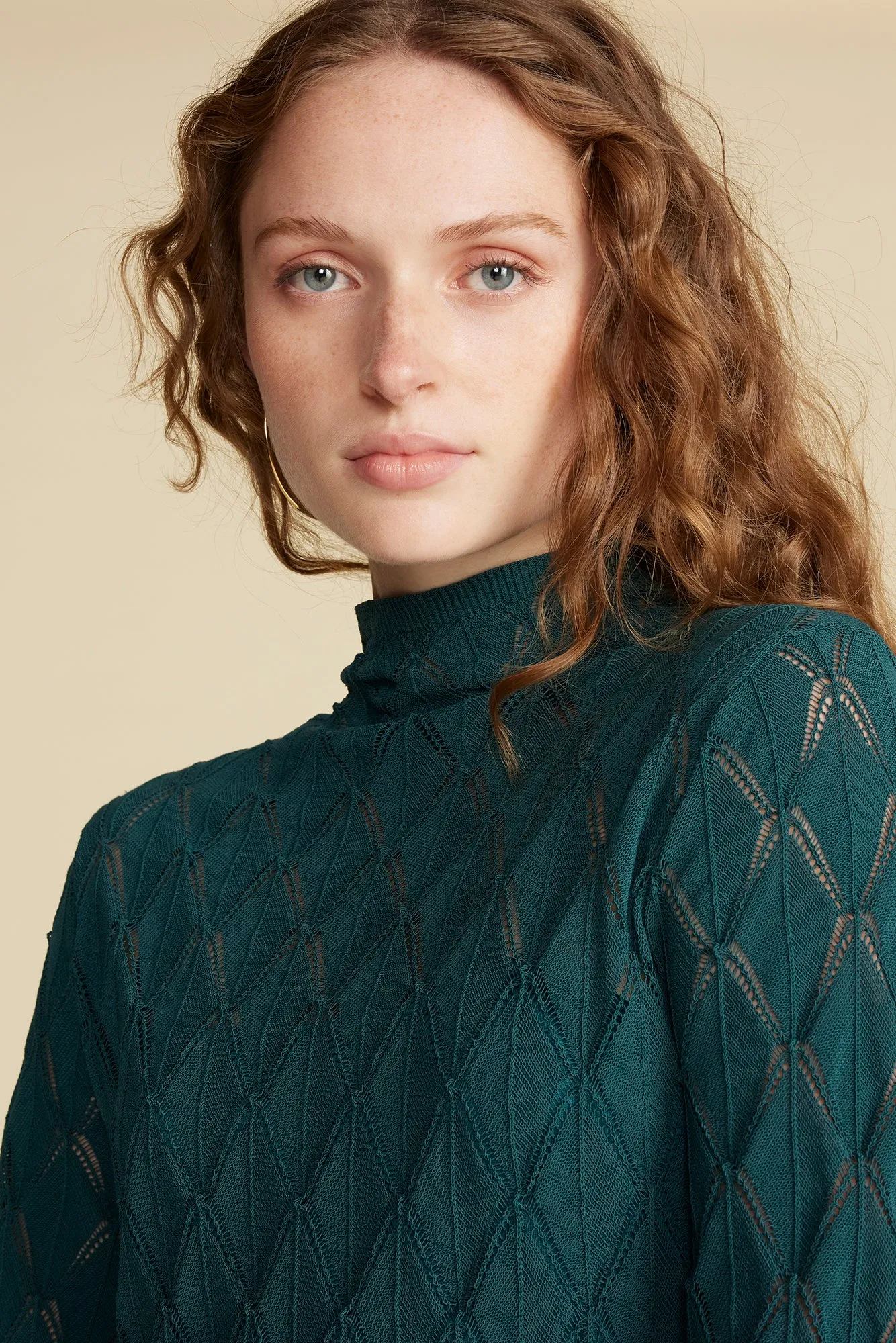 Dore Crochet Knit Midi Dress - Teal Blue sold by Amour Vert product image thumbnail 2