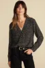 Kaya Washable Silk Blouse - Chamonix Black and White Print sold by Amour Vert