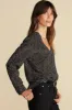 Kaya Washable Silk Blouse - Chamonix Black and White Print sold by Amour Vert