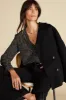 Kaya Washable Silk Blouse - Chamonix Black and White Print sold by Amour Vert