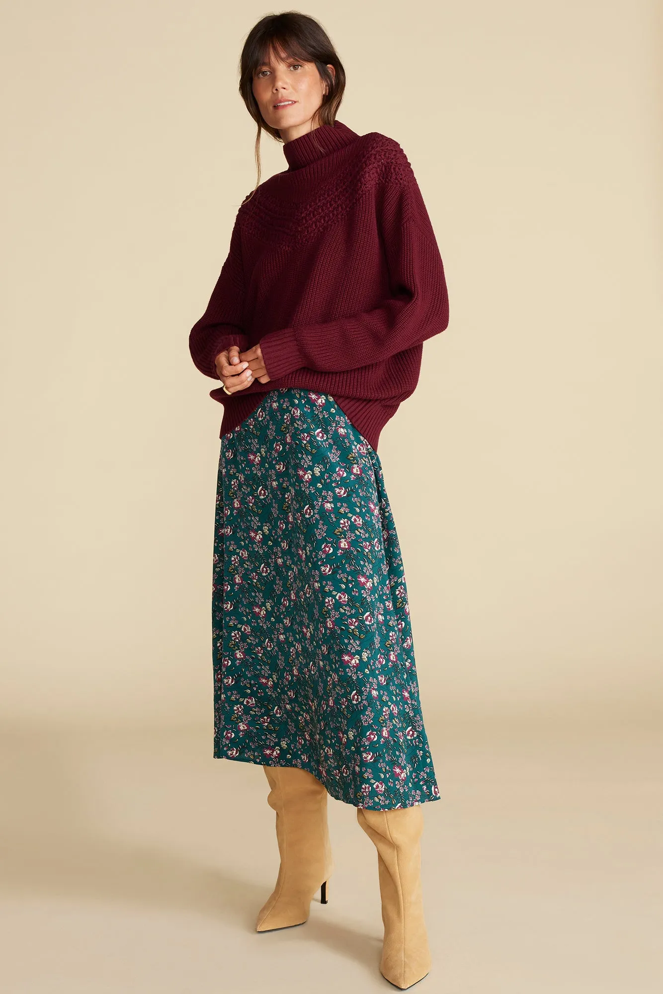 Monet Cotton Merino Sweater - Burgundy sold by Amour Vert product image thumbnail 5