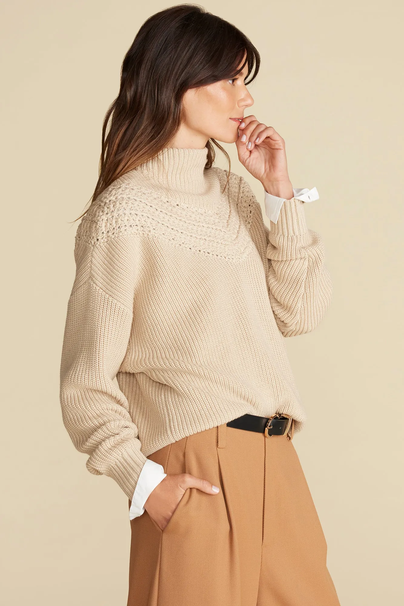 Monet Cotton Merino Sweater - Doe Beige sold by Amour Vert product image thumbnail 3