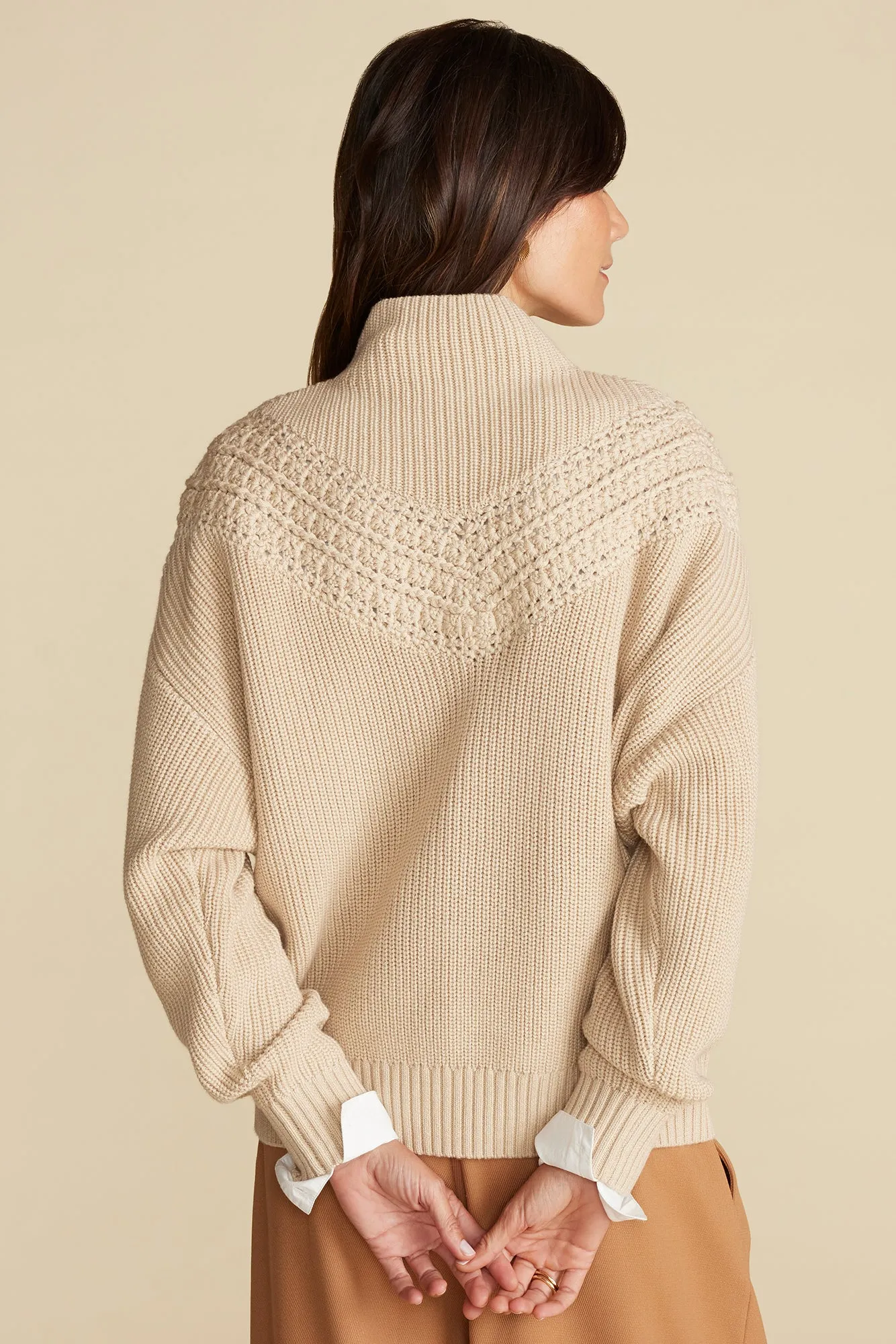 Monet Cotton Merino Sweater - Doe Beige sold by Amour Vert product image thumbnail 4