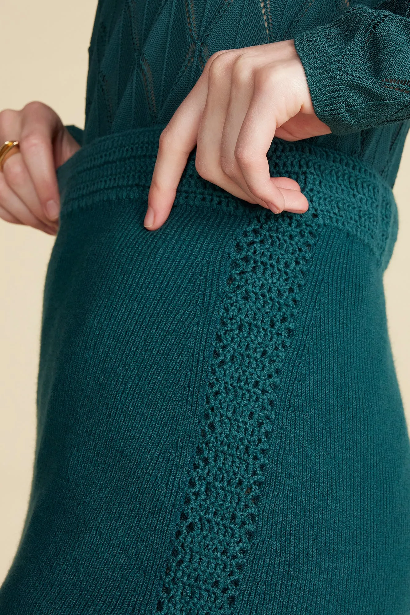 Olympe Knit Pencil Skirt - Forest Green sold by Amour Vert product image thumbnail 2