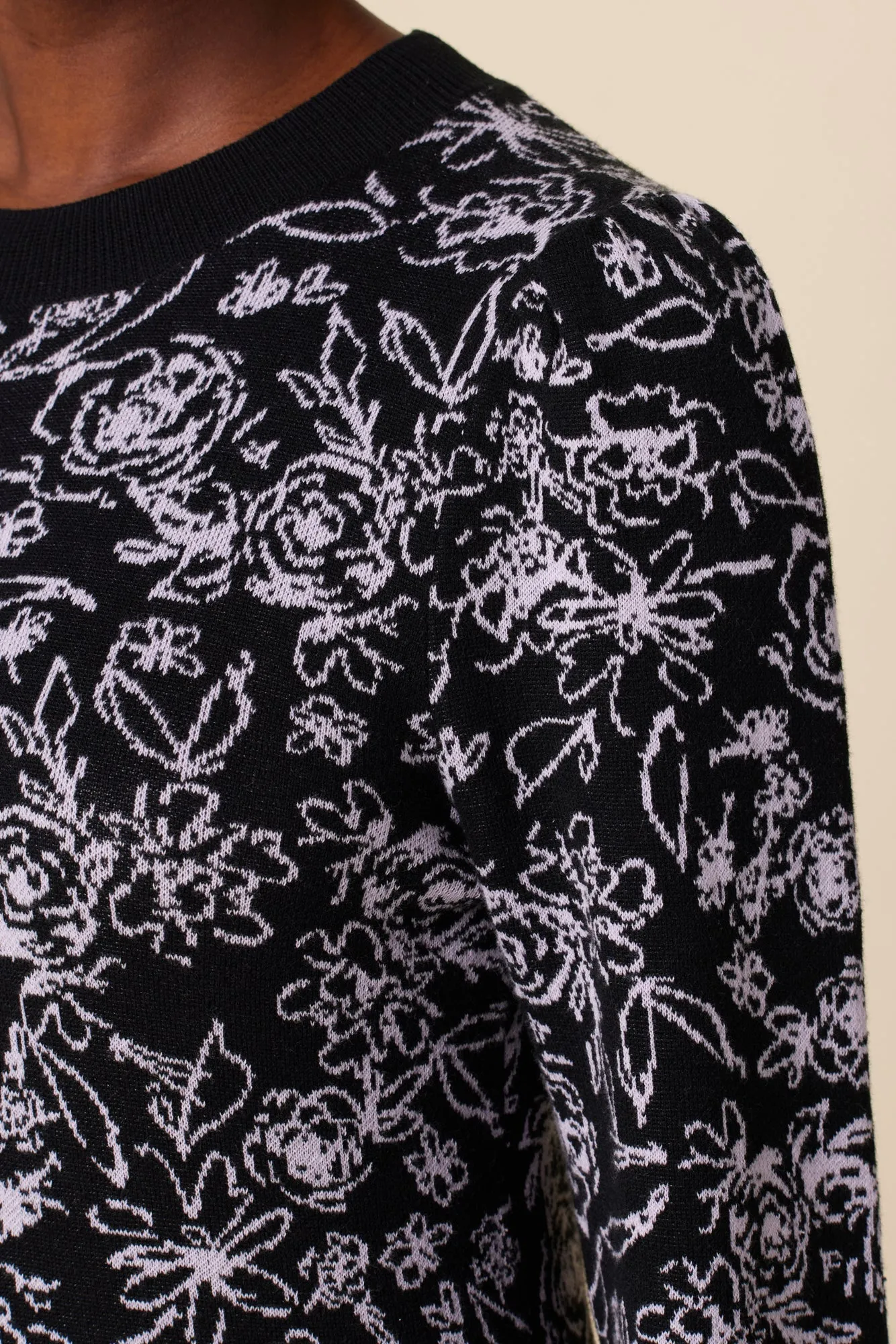 Sasha Organic Cotton Sweater - Black Lavender - ReAmour sold by Amour Vert product image thumbnail 4