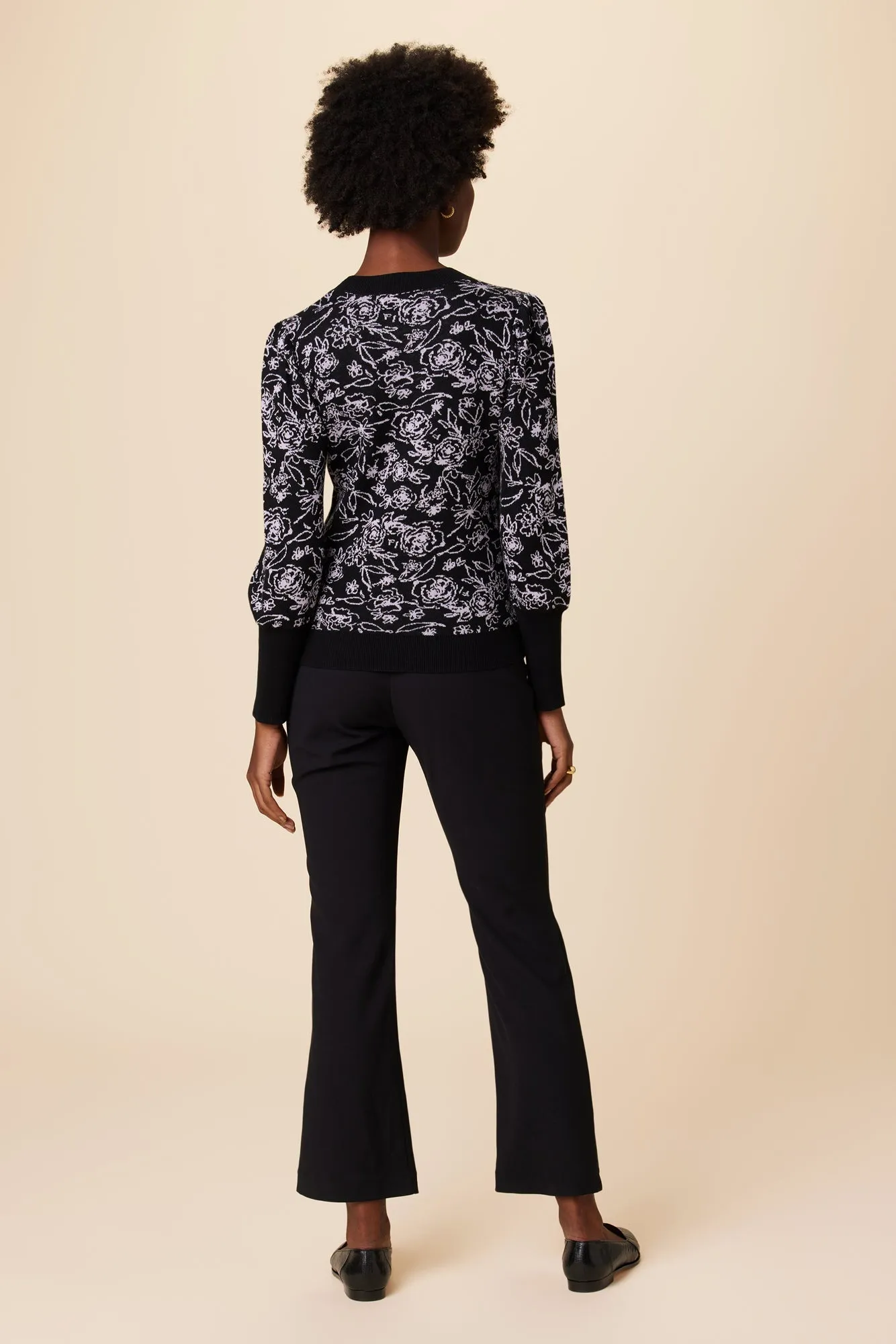 Sasha Organic Cotton Sweater - Black Lavender - ReAmour sold by Amour Vert product image thumbnail 3