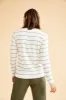 Berkeley Long Sleeve Modal Tee - White Havana Stripe - ReAmour sold by Amour Vert