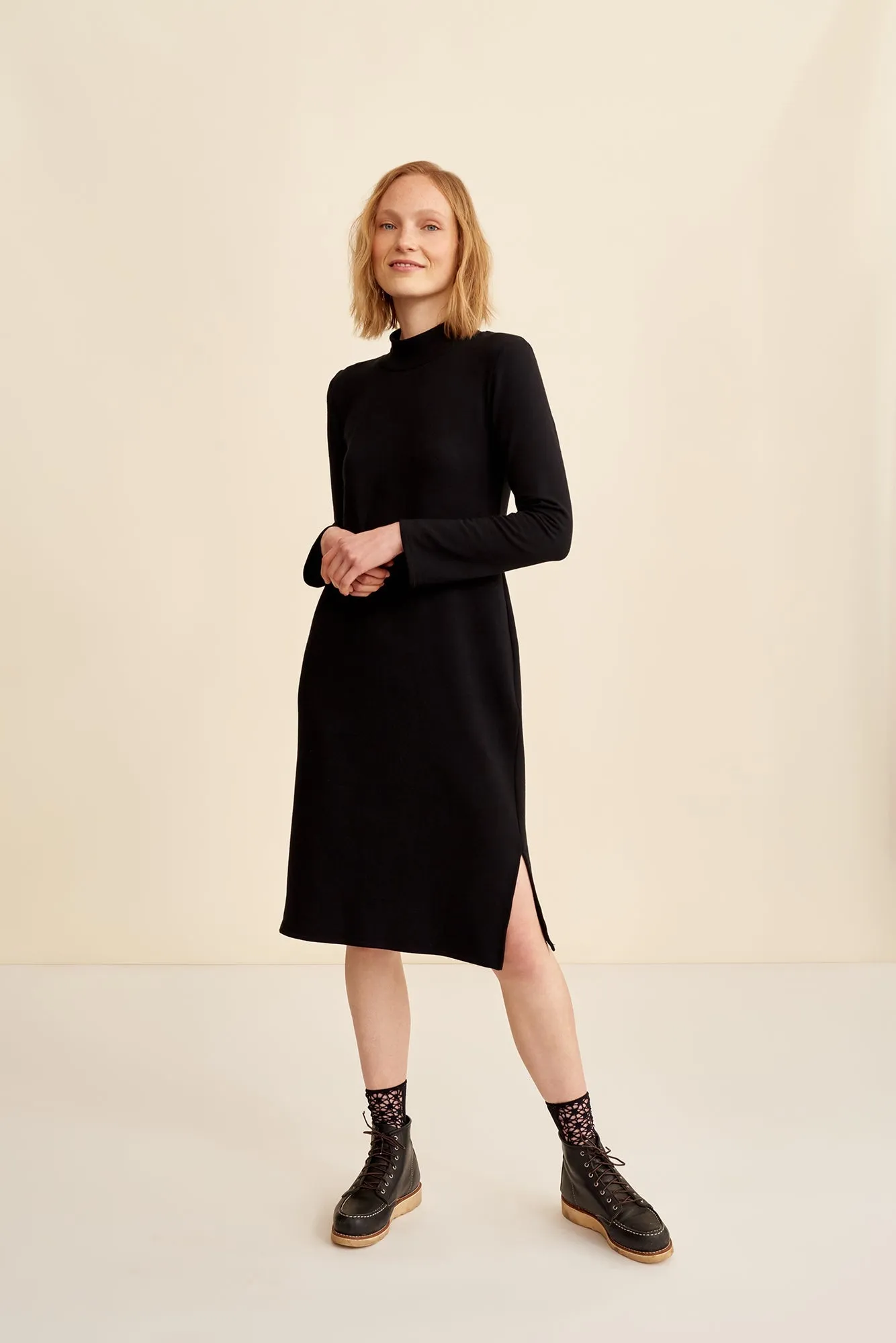 Rose Luxe Fleece Dress - Black - ReAmour sold by Amour Vert