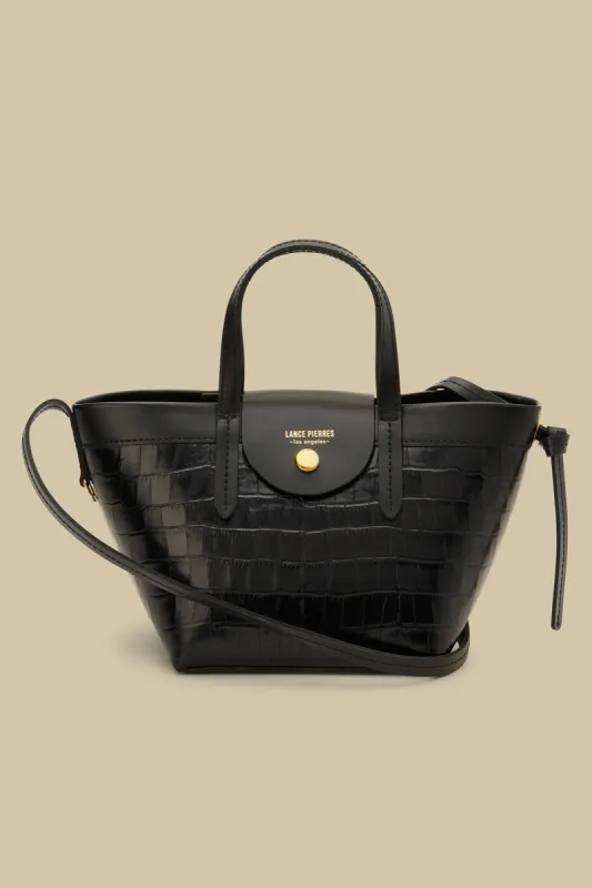 Lance Pierres Miniprism 02 Body Tote - Carbon Croc made by Amour Vert