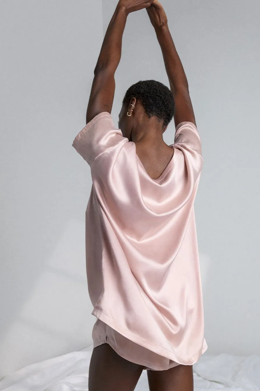 Lunya Washable Silk Tee and Shorts Set - Delicate Pink sold by Amour Vert product image thumbnail 3