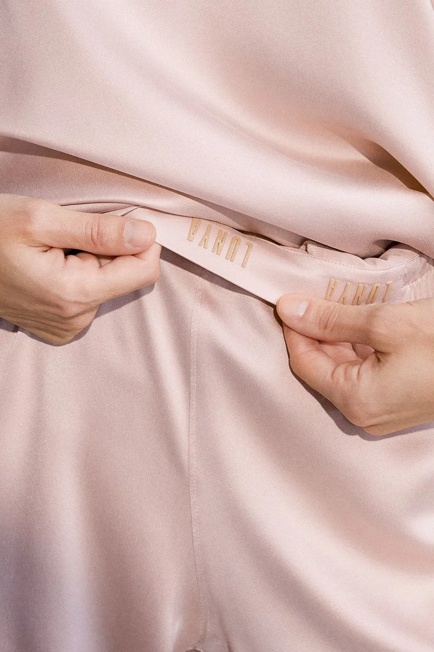 Lunya Washable Silk Tee Pant Set - Delicate Pink sold by Amour Vert product image thumbnail 4