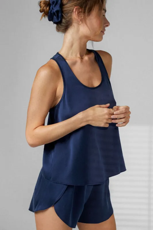 Lunya Washable Silk Tulip Back Set - Deep Blue sold by Amour Vert