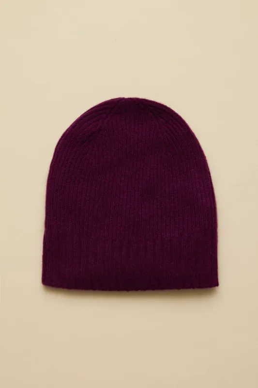Colby Cashmere Beanie - Syrah sold by Amour Vert