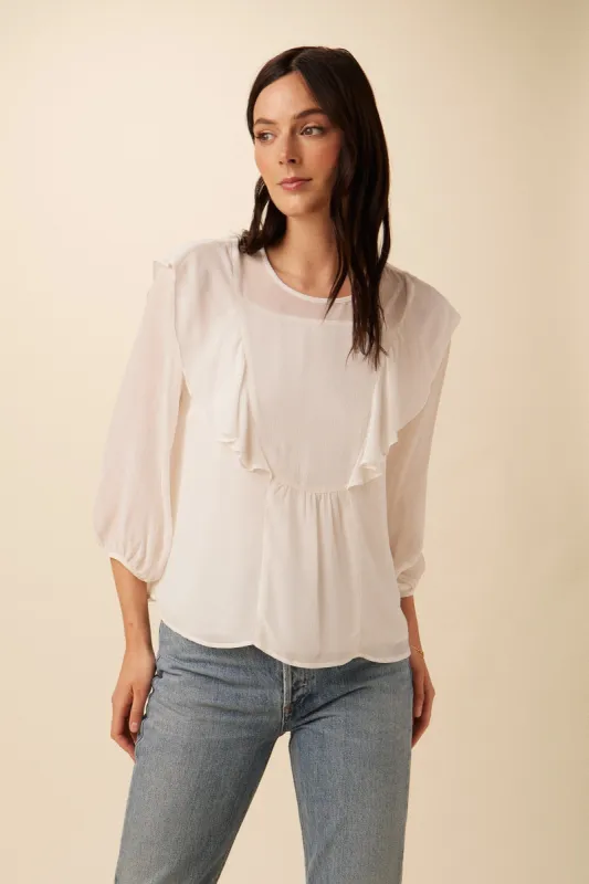 Catalina Cottonseed Cupro Blouse - White - ReAmour sold by Amour Vert