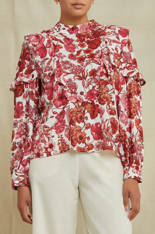 Clara Ecovero Blouse - Elsinore Floral - ReAmour sold by Amour Vert