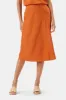 Eve Stretch Silk Skirt - Sunset Orange - ReAmour sold by Amour Vert