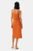 Eve Stretch Silk Skirt - Sunset Orange - ReAmour sold by Amour Vert