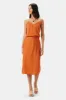 Eve Stretch Silk Skirt - Sunset Orange - ReAmour sold by Amour Vert