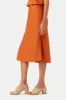 Eve Stretch Silk Skirt - Sunset Orange - ReAmour sold by Amour Vert