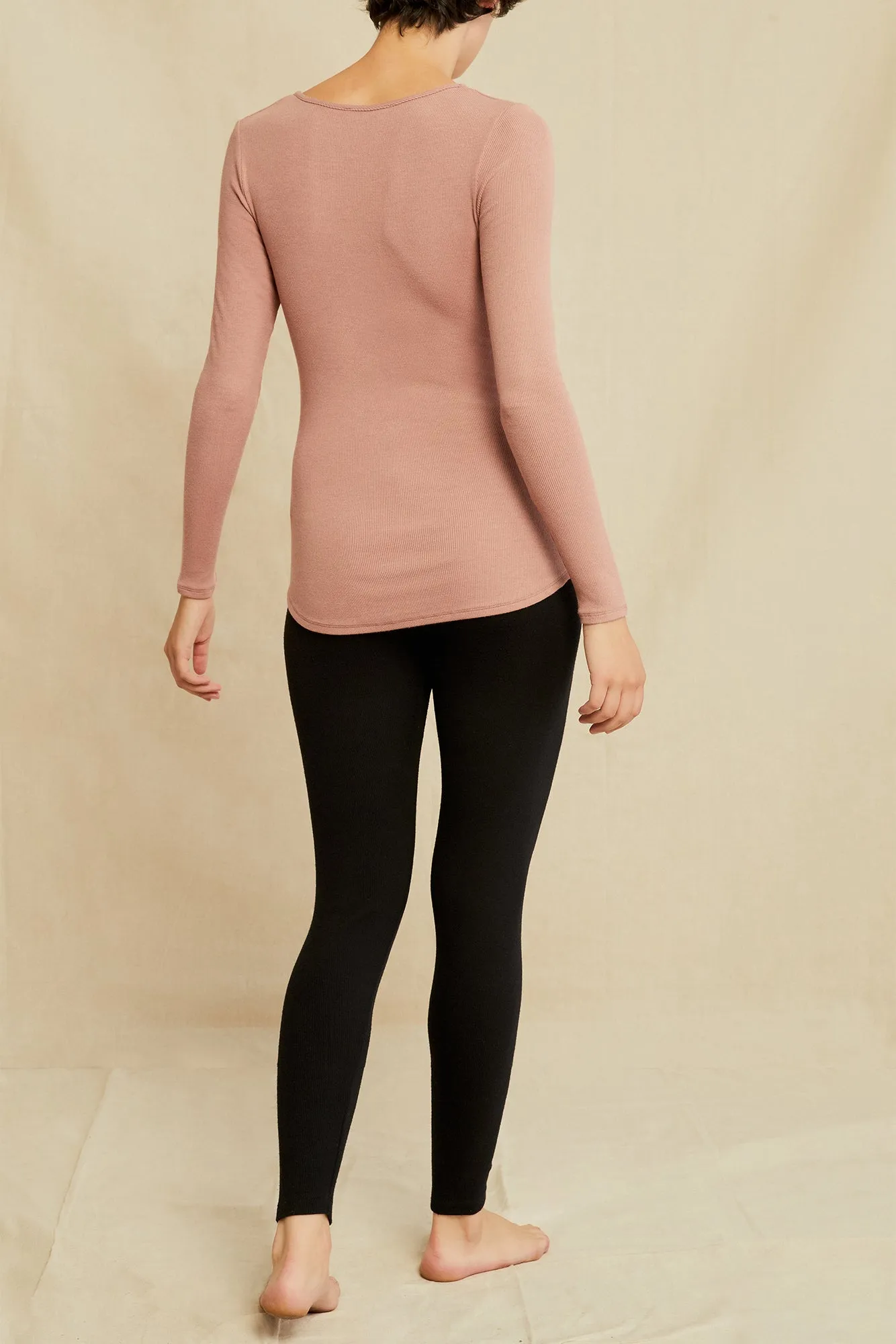 Itana Long Sleeve Dream Rib Tee - Quartz - ReAmour sold by Amour Vert product image thumbnail 3